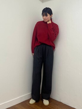 「URBAN RESEARCH DOORS（アーバンリサーチドアーズ）のタートルネックニット（ニット/セーター）」を使った、AIRIさん（レディース・169cm）の冬コーディネート