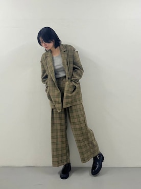 「ブルベ冬×秋カラーコーデ」｜AIRIさん（レディース・169cm）の秋コーディネート