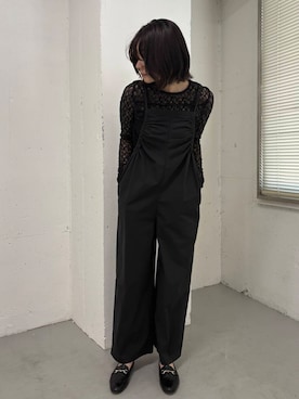 「FORK&SPOON（フォークアンドスプーン）のアイテム（オールインワン・サロペット）」を使った、airimuさん（レディース・169cm）の春コーディネート