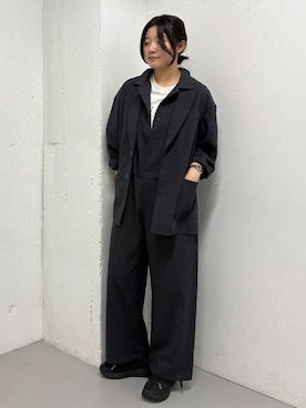 「旅行コーデ」｜「アイテム（サロペット/オーバーオール）」を使った、airimuさん（レディース・169cm）の夏コーディネート