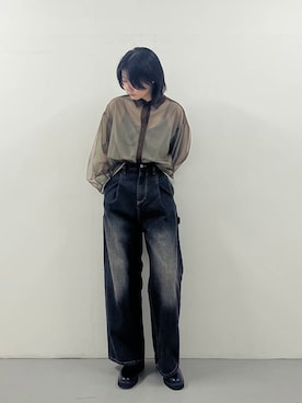 「ブルベ冬×秋カラーコーデ」｜AIRIさん（レディース・169cm）の秋コーディネート