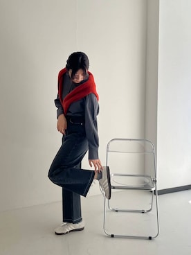 「ブルベ冬×秋カラーコーデ」｜AIRIさん（レディース・169cm）の秋コーディネート