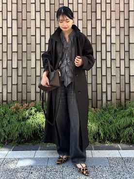 「アイテム（トレンチコート）」を使った、nnhk16さん（レディース・157cm・20代）の秋コーディネート