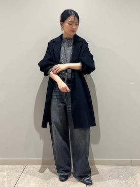 「アイテム（チェスターコート）」を使った、nnhk16さん（レディース・157cm・20代）の秋コーディネート