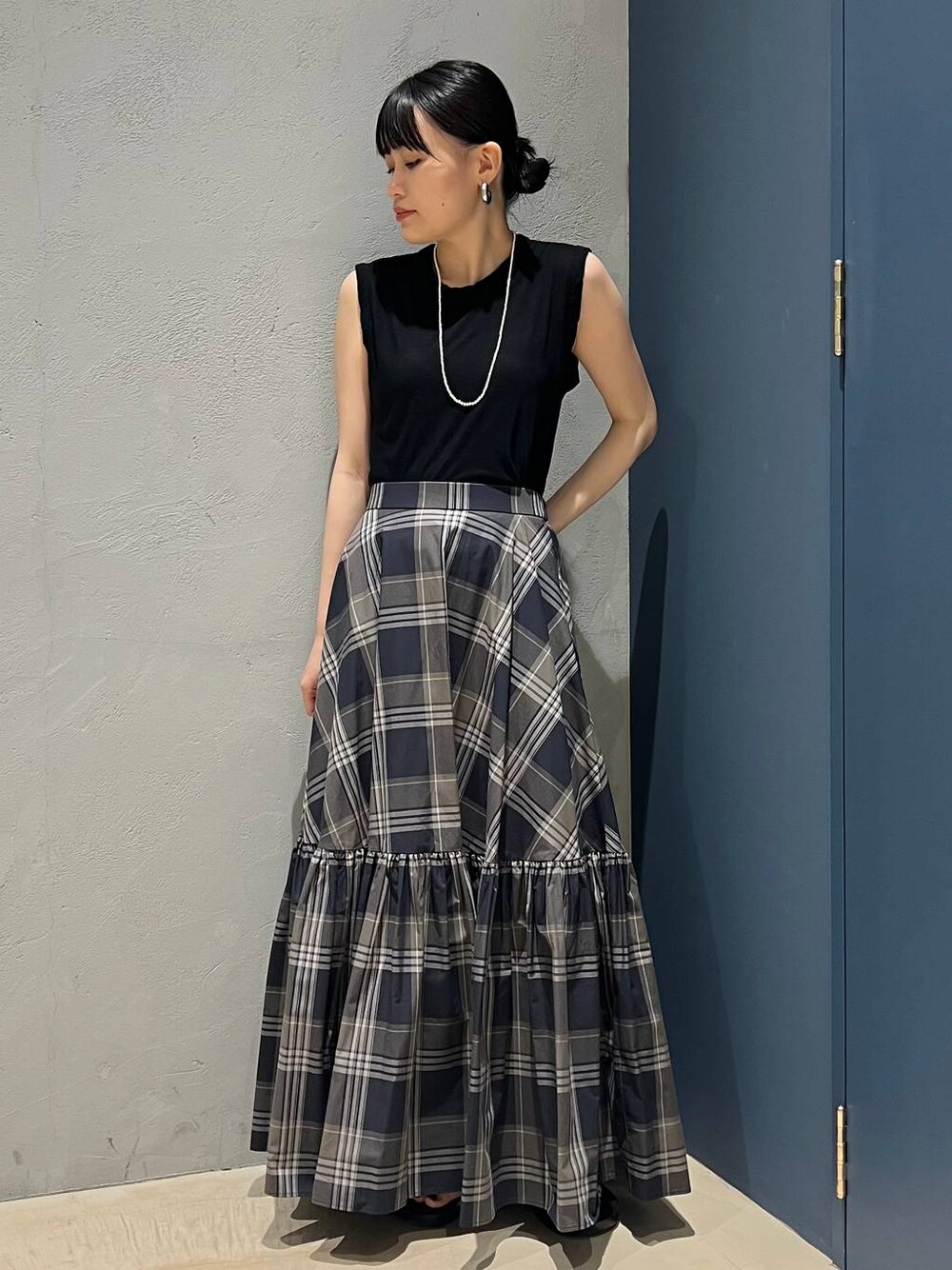 curensology】チェックティアードスカート curensology チェック