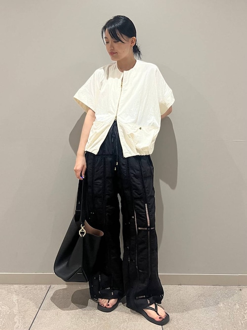 Curenastology タスランジップブラウス　ホワイト Curensology｜タスランジップブラウス | Rakuten Fashion(楽天