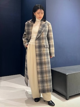 「アイテム（チェスターコート）」を使った、nnhk16さん（レディース・157cm・20代）の秋コーディネート