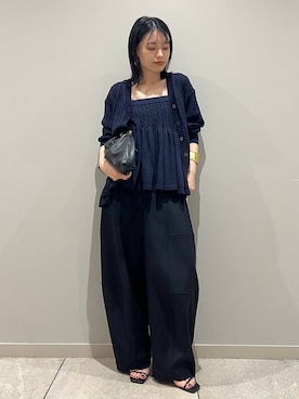 「アイテム（クラッチバッグ）」を使った、nnhk16さん（レディース・157cm）の秋コーディネート