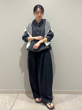 「アイテム（バングル/リストバンド）」を使った、nnhk16さん（レディース・157cm・20代）の夏コーディネート