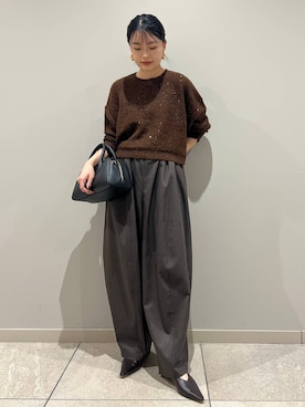 「アイテム（ピアス（両耳用））」を使った、nnhk16さん（レディース・157cm・20代）の秋コーディネート