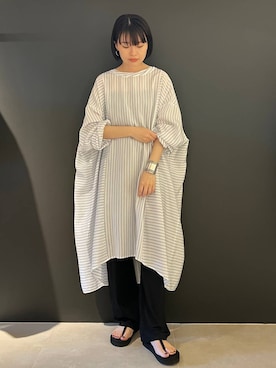 「Curensology（カレンソロジー）のCurensology(カレンソロジー)/【SUICOKE】別注厚底スポーツサンダル（サンダル、ブラック系）」を使った、nnhk16さん（レディース・157cm）の春コーディネート