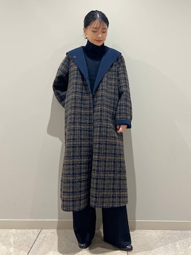 「アイテム（チェスターコート）」を使った、nnhk16さん（レディース・157cm）の秋コーディネート