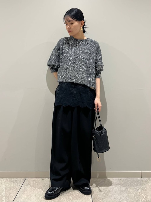 Curensology(カレンソロジー)/ハイゲージレースニットプルオーバー