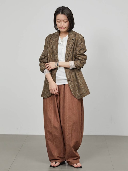 Curensology(カレンソロジー)/ヘンリーレースロングスリーブTシャツ（T