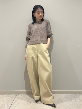 「Curensology（カレンソロジー）のCurensology(カレンソロジー)/スパングルニットプルオーバー（ニット/セーター）」を使った、nnhk16さん（レディース・157cm）の秋コーディネート