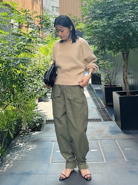 「アイテム（クラッチバッグ）」を使った、nnhk16さん（レディース・157cm）の秋コーディネート