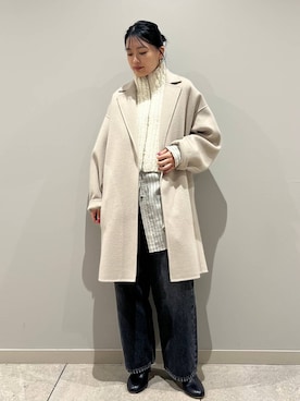 「アイテム（チェスターコート）」を使った、nnhk16さん（レディース・157cm・20代）の秋コーディネート