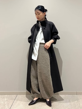 「アイテム（トレンチコート）」を使った、nnhk16さん（レディース・157cm）の秋コーディネート