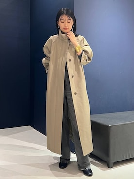 「アイテム（バングル/リストバンド）」を使った、nnhk16さん（レディース・157cm）の秋コーディネート