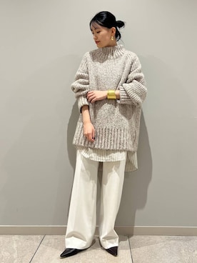 「アイテム（バングル/リストバンド）」を使った、nnhk16さん（レディース・157cm）の秋コーディネート