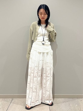 「アイテム（カーディガン/ボレロ）」を使った、nnhk16さん（レディース・157cm・20代）の夏コーディネート