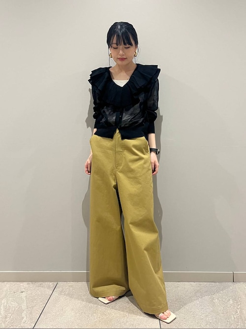 Curensology｜ラッフルニットカーディガン | Rakuten Fashion