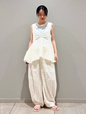 「アイテム（バングル/リストバンド）」を使った、nnhk16さん（レディース・157cm・20代）の夏コーディネート
