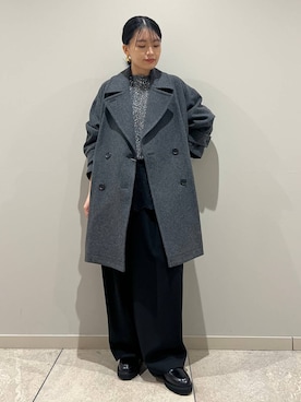 「アイテム（ピーコート）」を使った、nnhk16さん（レディース・157cm・20代）の冬コーディネート