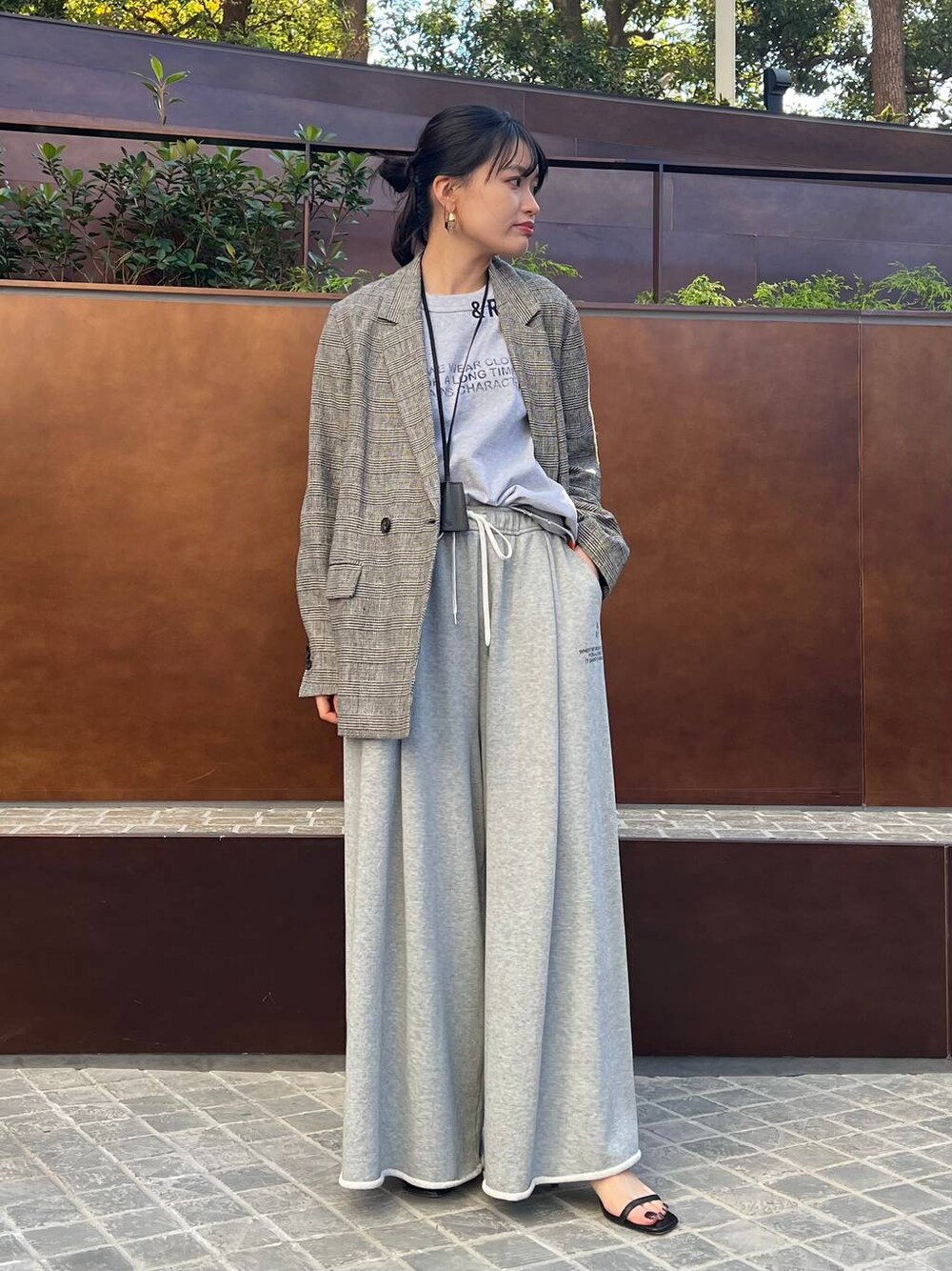 Curensology(カレンソロジー)/グレンチェックカラミジャケットを