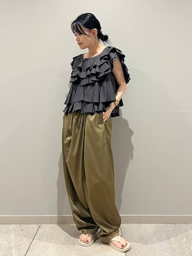 「アイテム（バングル/リストバンド）」を使った、nnhk16さん（レディース・157cm・20代）の夏コーディネート