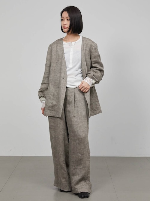 Curensology(カレンソロジー)/ヘンリーレースロングスリーブTシャツ（T