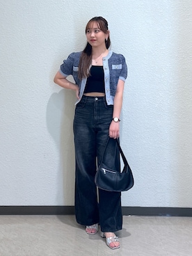 「シルバーサンダル」｜saara730さん（レディース・157cm）の夏コーディネート