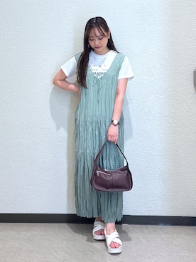 「ブラウンバッグ」｜saara730さん（レディース・157cm）の夏コーディネート