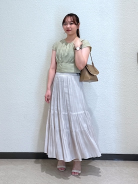 「FREE'S MART（フリーズマート）のアイテム（スカート）」を使った、saara730さん（レディース・157cm）の夏コーディネート