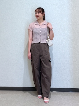 「FREE'S MART（フリーズマート）のアイテム（キャミソール）」を使った、saara730さん（レディース・157cm）の夏コーディネート