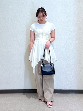 「FREE'S MART（フリーズマート）のアイテム（ワンピース）」を使った、saara730さん（レディース・157cm）の夏コーディネート
