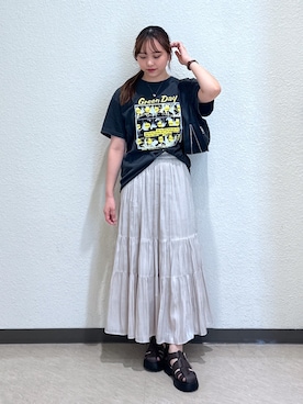 「FREE'S MART（フリーズマート）のアイテム（スカート）」を使った、saara730さん（レディース・157cm）の夏コーディネート