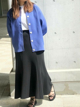 「春カラー」｜「アイテム（サンダル）」を使った、carino_staff(sayu)さん（レディース・161cm）の春コーディネート