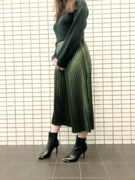 「UNITED ARROWS（ユナイテッドアローズ）のアイテム（ワンピース/ドレス）」を使った、carino_staff(sayu)さん（レディース・161cm）の冬コーディネート