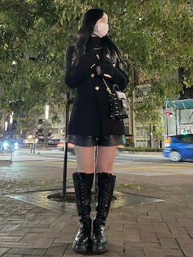「ZARA（ザラ）のアイテム（ブーツ、ブラック系）」を使った、ちょこぱいさん（レディース・158cm）の秋コーディネート