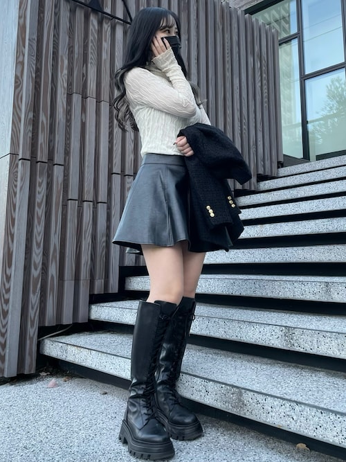 ZARA】ミニマル カントリースタイル ブーツ (37/24.0)（ちょこぱい 