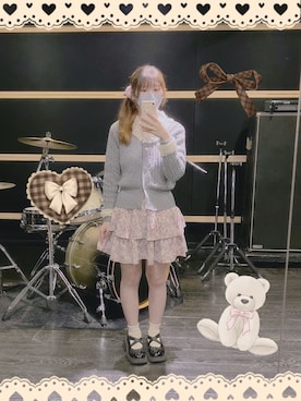 「アイテム（シュシュ）」を使った、Mokaさん（レディース・160cm）の秋コーディネート