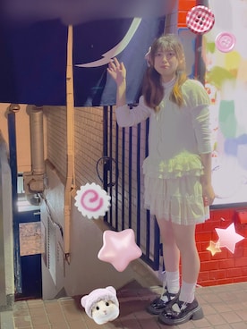 「アイテム（シュシュ）」を使った、Mokaさん（レディース・160cm）の秋コーディネート