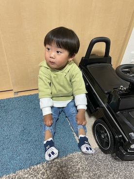 「アイテム（パーカー）」を使った、蒼さん（キッズ・80cm）の冬コーディネート