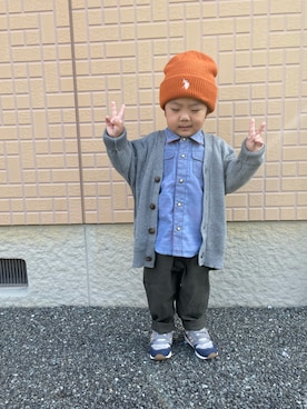 「Daddy Oh Daddy（ダディーオーダディー）のアイテム」を使った、蒼さん（キッズ・90cm）の秋コーディネート