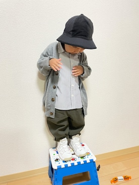 「白スニーカー」｜蒼さん（キッズ・90cm）の秋コーディネート