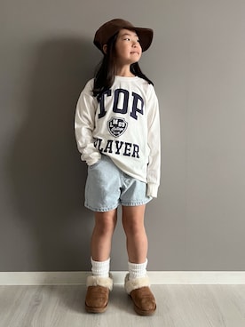 「アイテム（ブーツ）」を使った、Rooori_さん（キッズ・120cm）の秋コーディネート