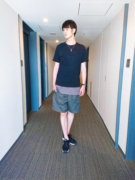 「Daniel Wellington（ダニエルウェリントン）のDANIEL WELLINGTON / BANGLE Small（ブレスレット）」を使った、にっちさん（メンズ・186cm）の夏コーディネート