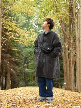 「BEAMS（ビームス）のアイテム（モッズコート）」を使った、issaさん（メンズ・176cm）の秋コーディネート
