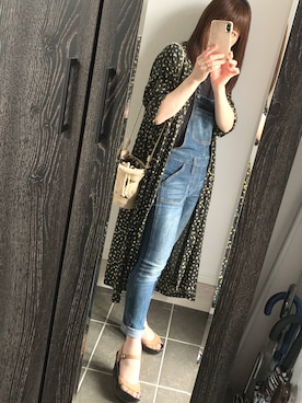 「GAP（ギャップ）のアイテム（オールインワン・サロペット）」を使った、JcoRo☀︎さん（レディース・158cm）の夏コーディネート